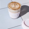 Wiederverwendbarer Kaffeebecher aus Glas